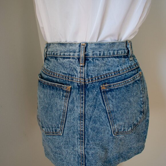 Vintage Denim Mini Skirt by Rio Size 00 - Picture 4 of 8